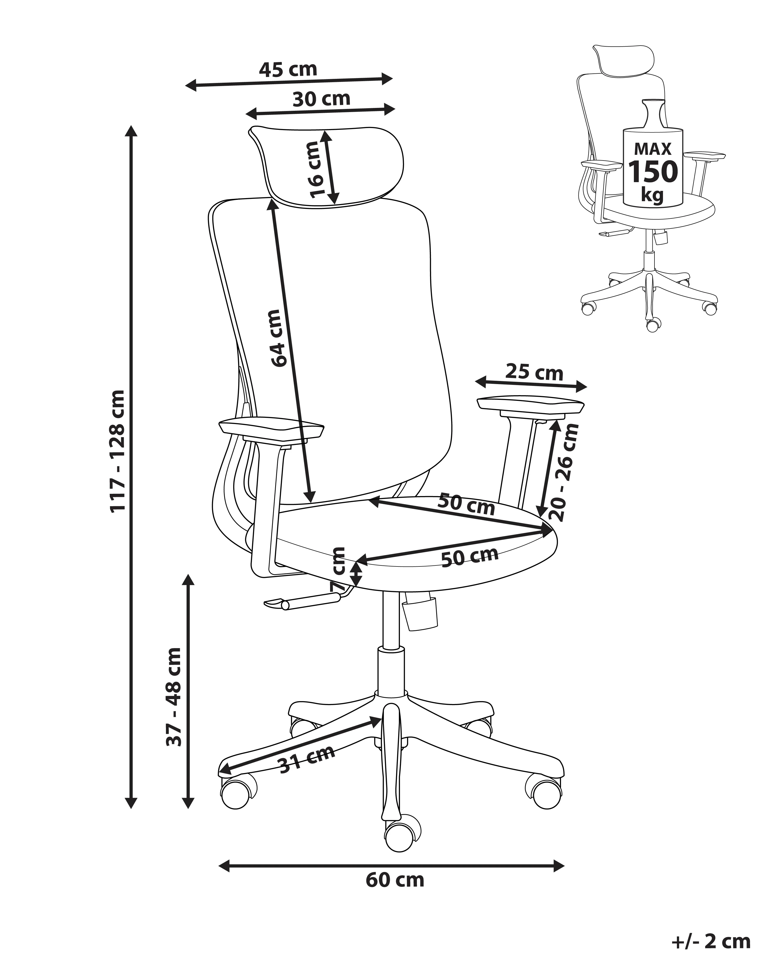 Bureaustoel PARTNER Grijs