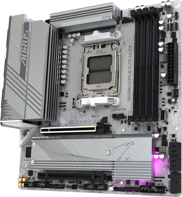 Gigabyte B650 AORUS Elite AX ICE bundkort