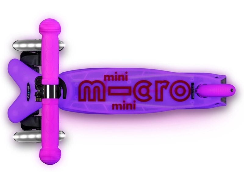 Micro Mobility Kickboard Mini Micro Deluxe Glow LED Pink Scooter für Kinder