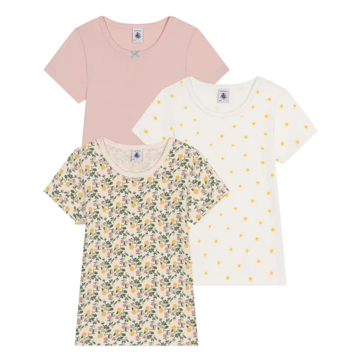 Petit Bateau Lot 3 T-shirts Soleils | Rose
