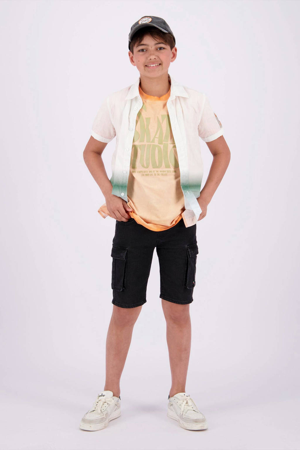 Vingino overhemd Ledio offwhite/multicolor