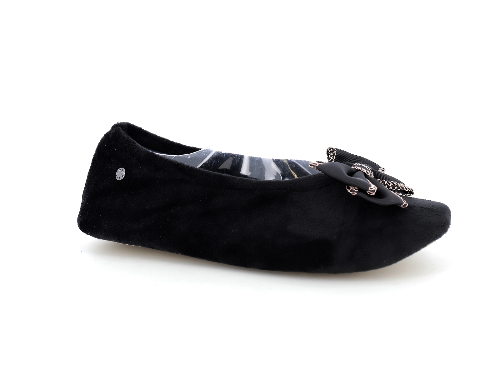 Isotoner-97389 Textile Velours Noir