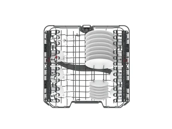WHIRLPOOL WIC 3C26 F - Opvaskemaskine - Sølv