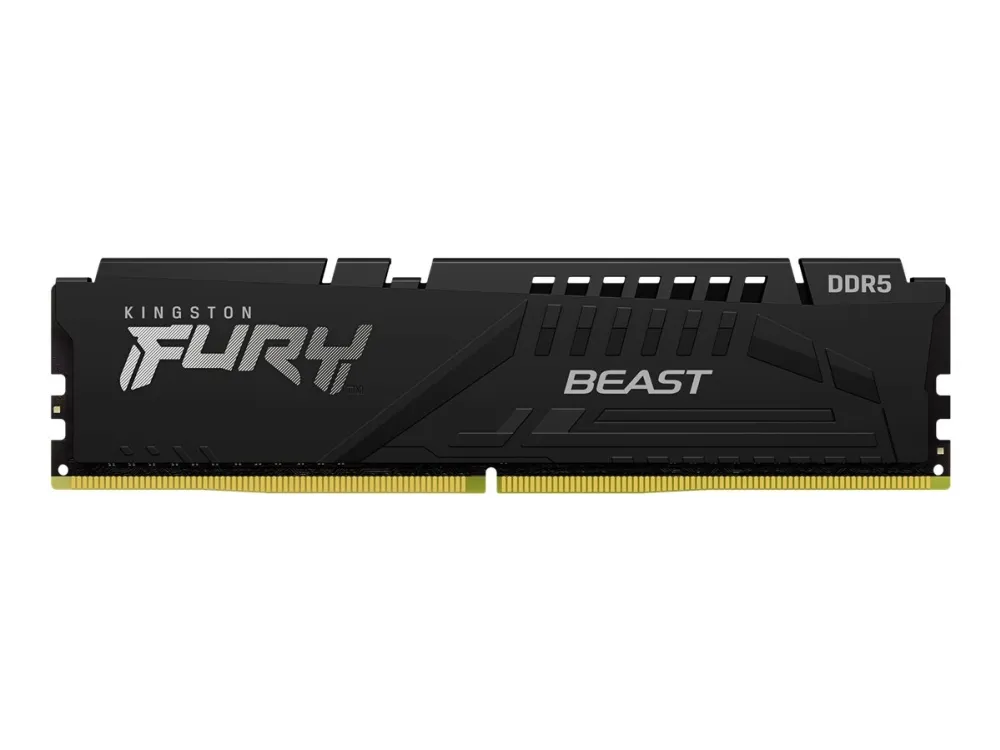 Kingston FURY Beast - DDR5 - sæt - 128 GB: 4 x 32 GB - DIMM 288-PIN - 5200 MT/s / PC5-41600 - CL40 - 1.25 V - ikke bufferet - on-die ECC - sort