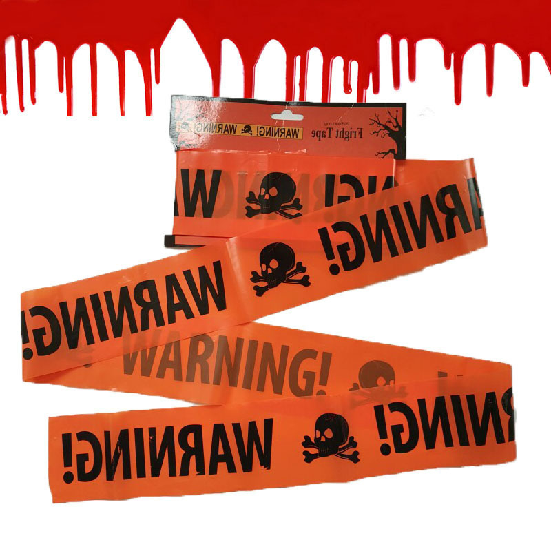 (6m) Halloween Party Absperrband Deko Warnband Gefahrenband - Warning
