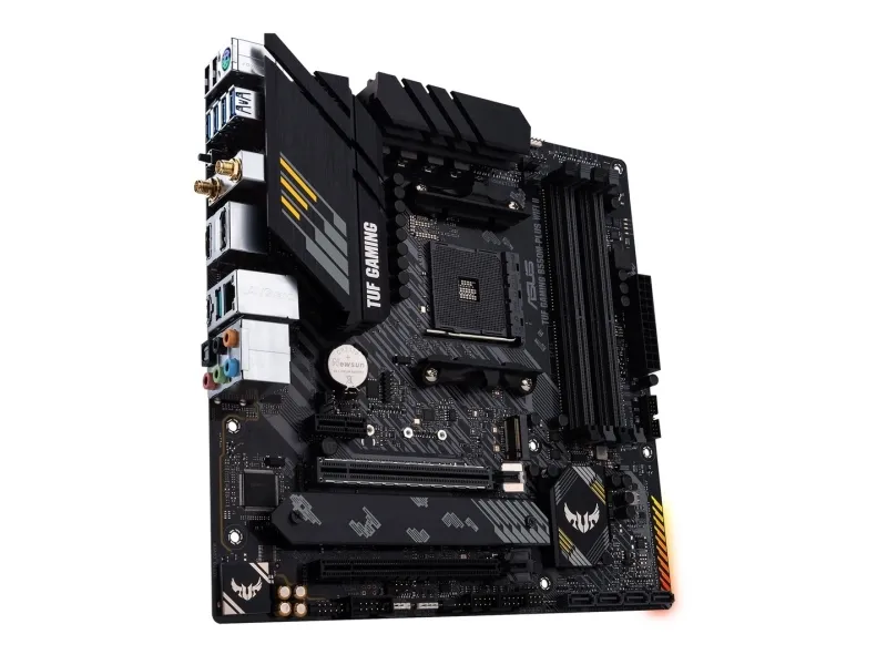 ASUS TUF GAMING B550M-PLUS WIFI II - Bundkort - micro ATX - Socket AM4 - AMD B550 Chipset - USB-C Gen2, USB 3.2 Gen 1, USB 3.2 Gen 2 - 2.5 Gigabit LAN, Wi-Fi 6, Bluetooth - onboard grafik (CPU påkrævet) - HD Audio (8-kanaler)