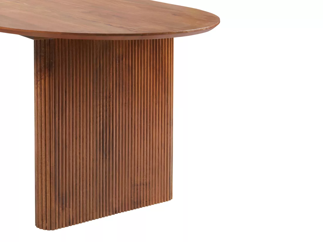 Table à manger 8 personnes en bois de manguier - Naturel - BALIMELA