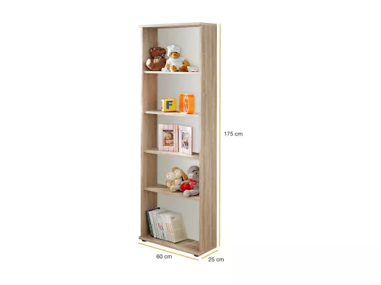 Chambre complète enfant, ado collection DENVER. Armoire 3 portes, Lit, bibliothèque et étagère