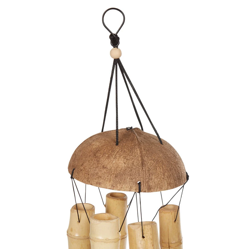 Carillon en bambou naturel et noix de coco