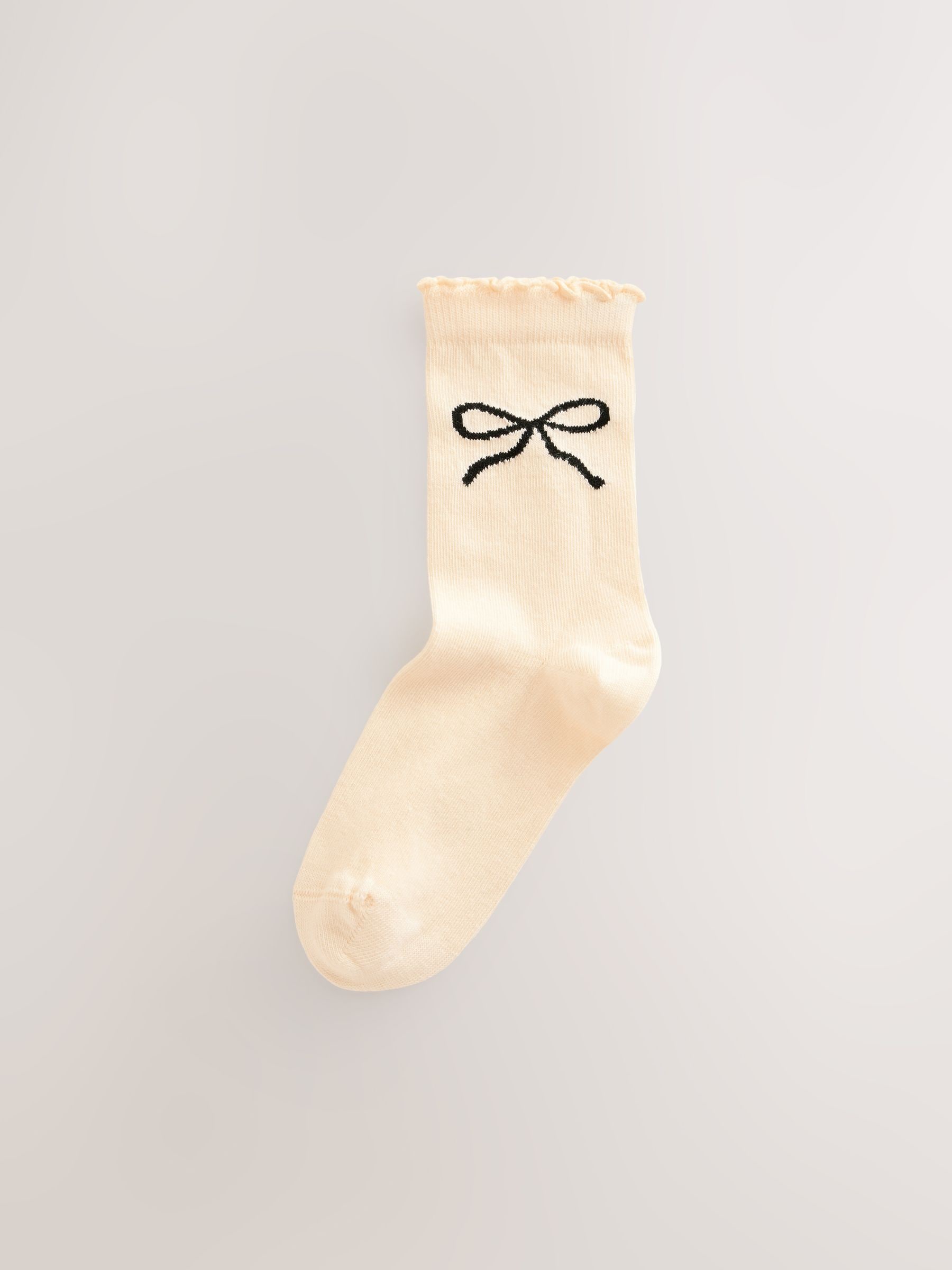 Rood en ecru - Cotton Rich Bow Ankle Socks 3 Pack
