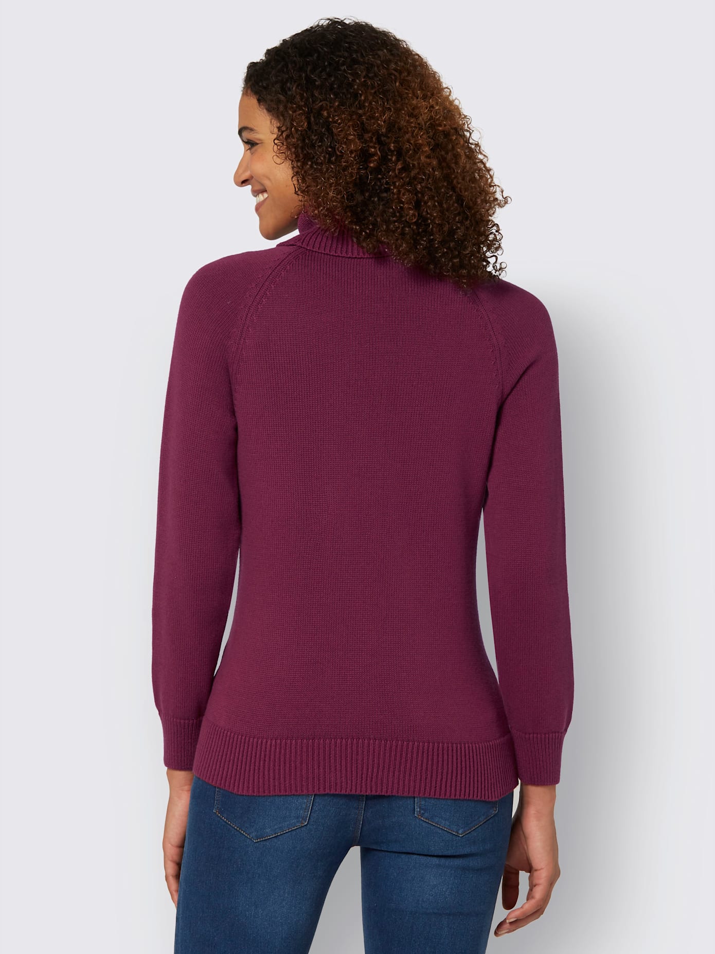 Pull à col roulé pur coton
