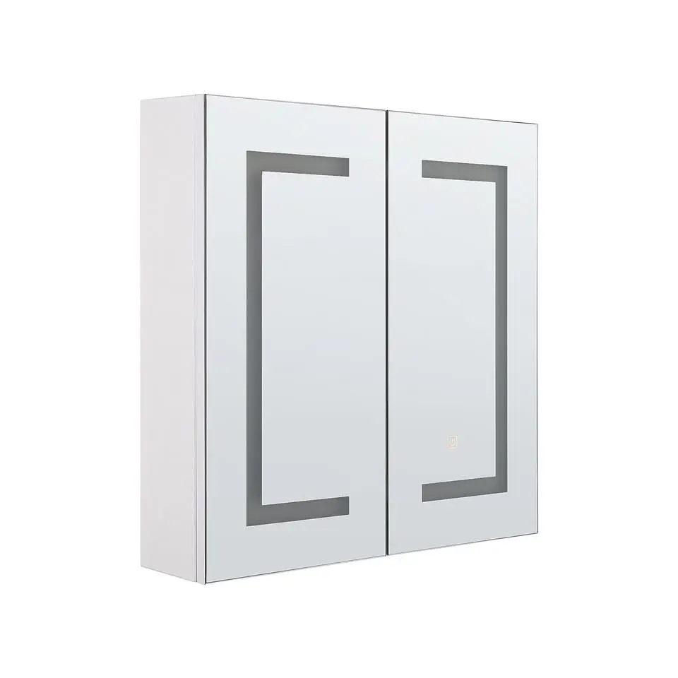 MAZARREDO - Badkamermeubel LED - Zwart - Multiplex