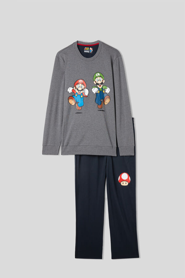 Pijama longo de algodão com estampa do Super Mario™ e Luigi da Nintendo