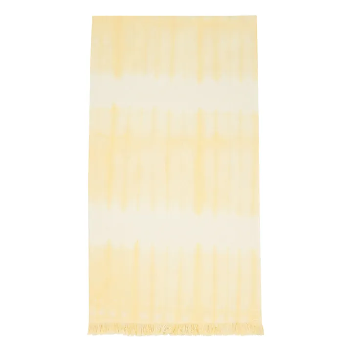 Tensira Drap de plage avec franges | Rose pêche