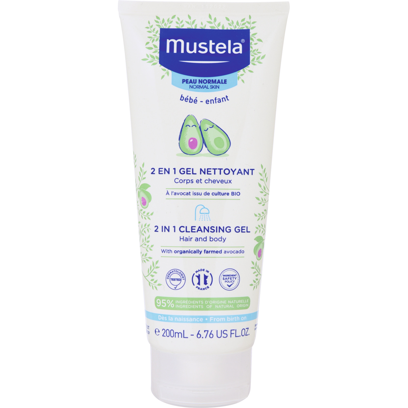 Mustela 2 in 1 Duschgel mit Avocado