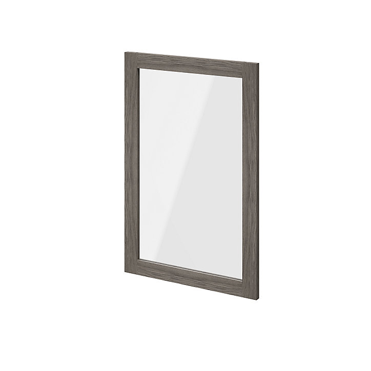 Porte battante effet chêne grisé en verre GoodHome Atomia H 74,7 x L. 49,7 cm