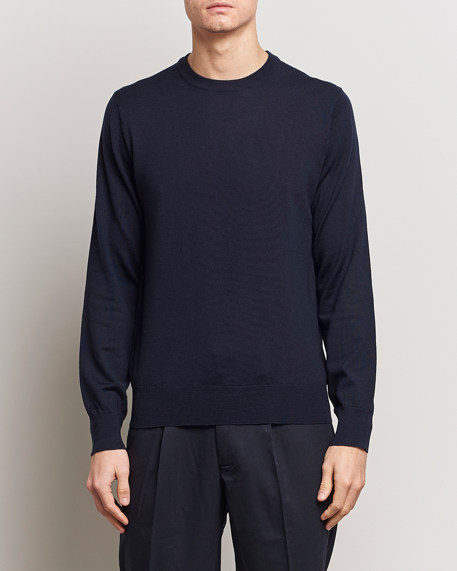 Filippa K Merino Round Neck Sweater Navy