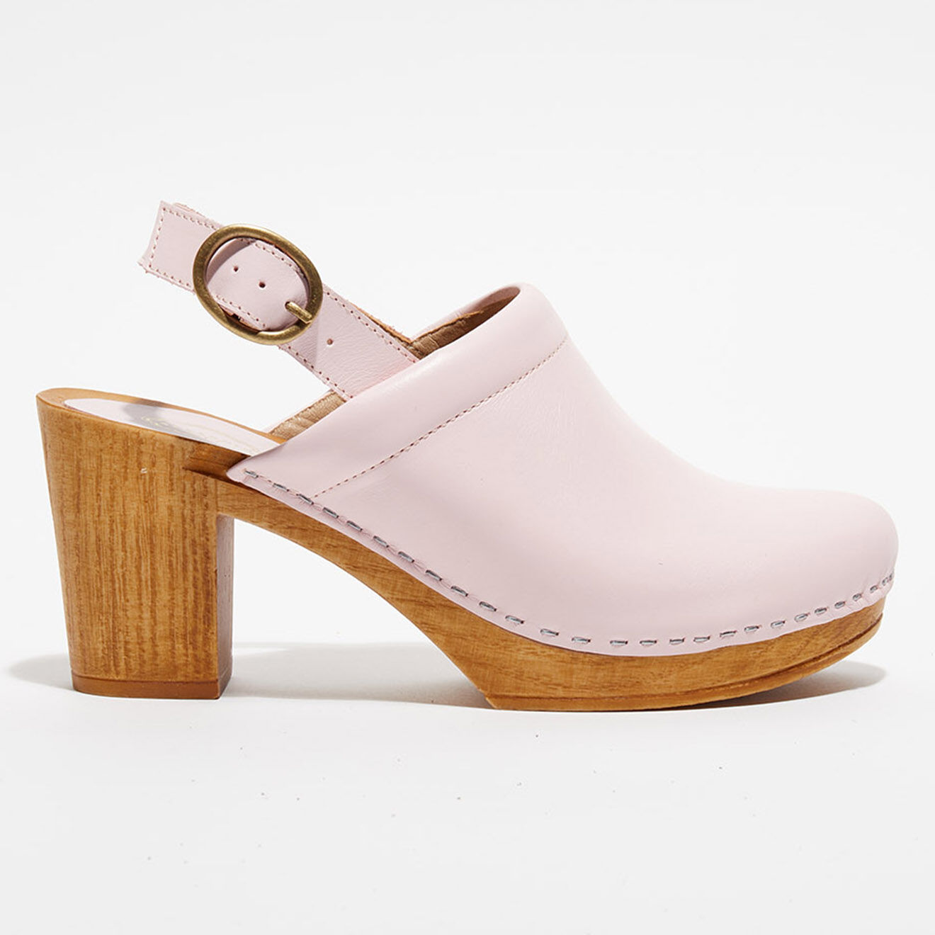 Apologie Studio Sabots en Cuir Nicole blush - Talon 8 cm