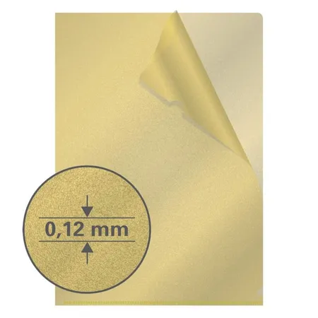 Primus Sichthüllen mit Griffloch, DIN A4, Stärke: 0,12 mm, gelb, 25 Stück