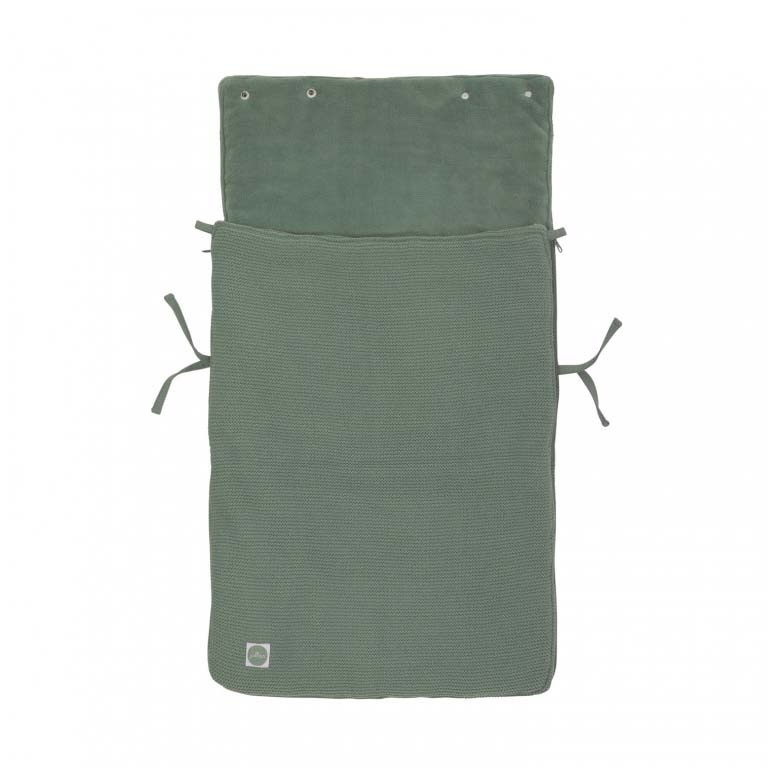 Jollein voetenzak basic knit Forest Green - voetenzakken - Prénatal