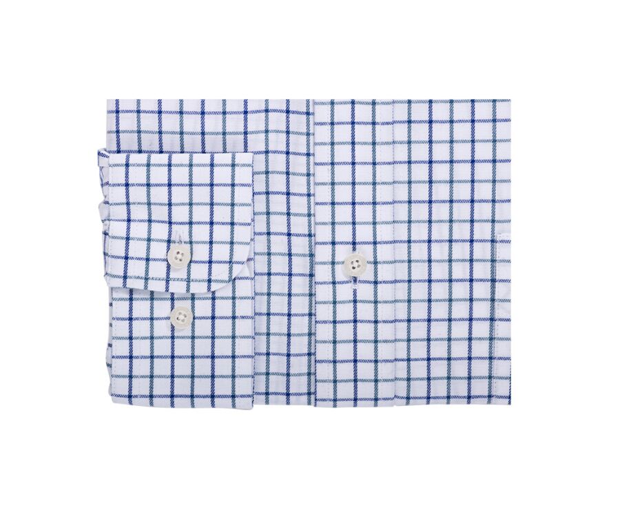 Chemise flanelle carreaux bleus et verts - LINDSAY