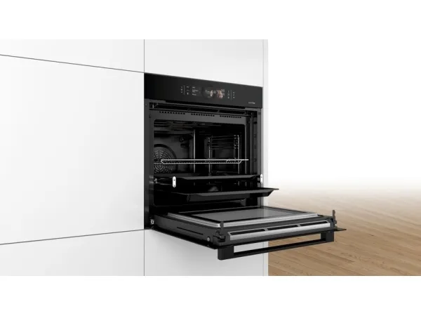 Bosch Serie | 8 accent | line HNG8764C7 - Kombinationsovn - med dampfunktion - til indbygning - Wi-Fi - niche - bredde: 56 cm - dybde: 55 cm - højde: 58.5 cm - med selv-rengøring - carbon-sort