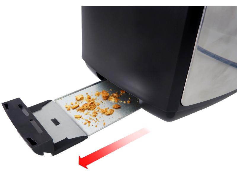 Trisa Toaster Crispy Snack Silber/Schwarz Klassischer Toaster, Silber/Schwarz
