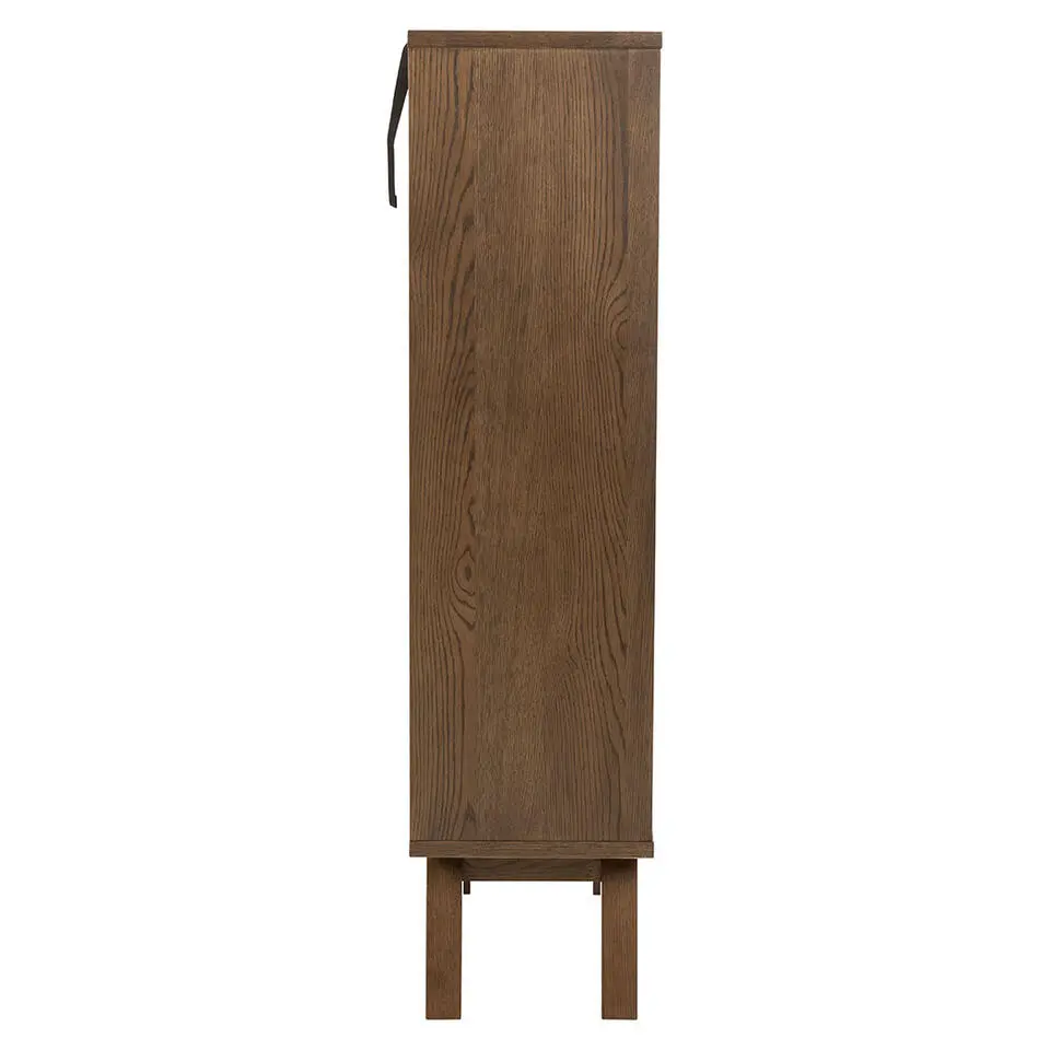Hioshop Bristol vitrinekast 1 deur 2 lades 2 planken grijs