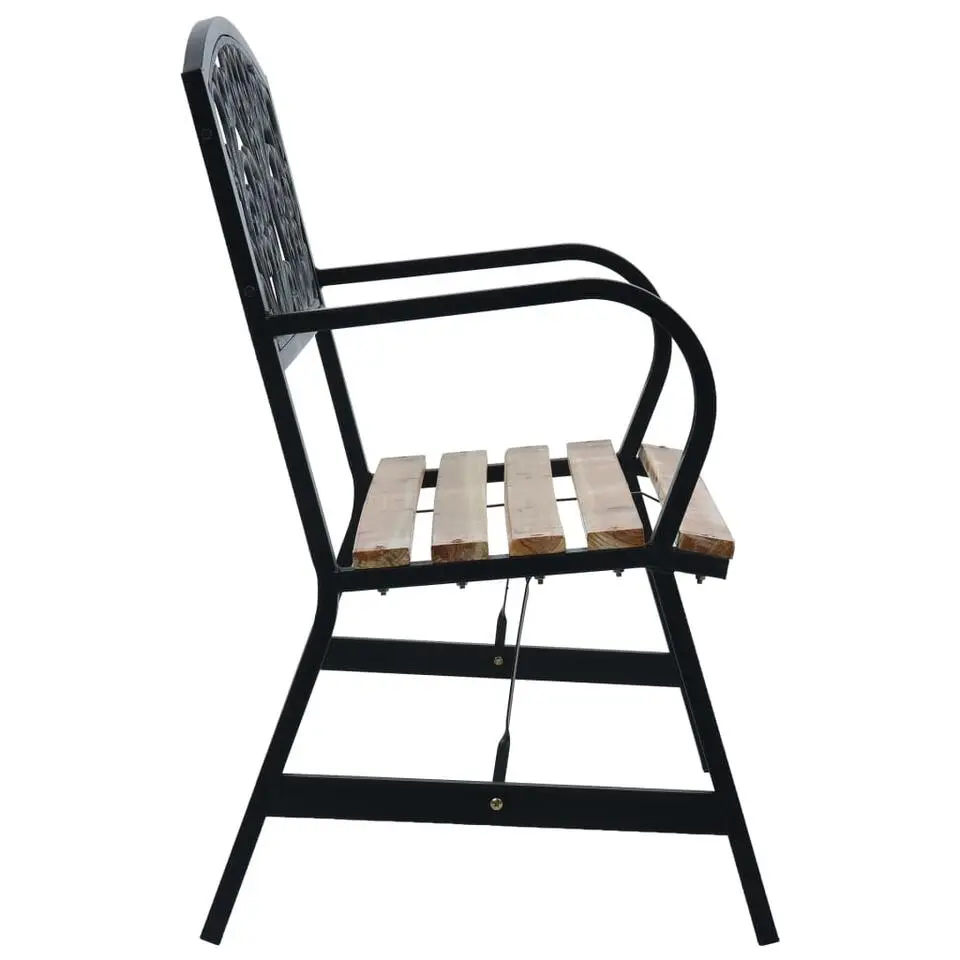 vidaXL - Tuinbank - Zwart - Hout