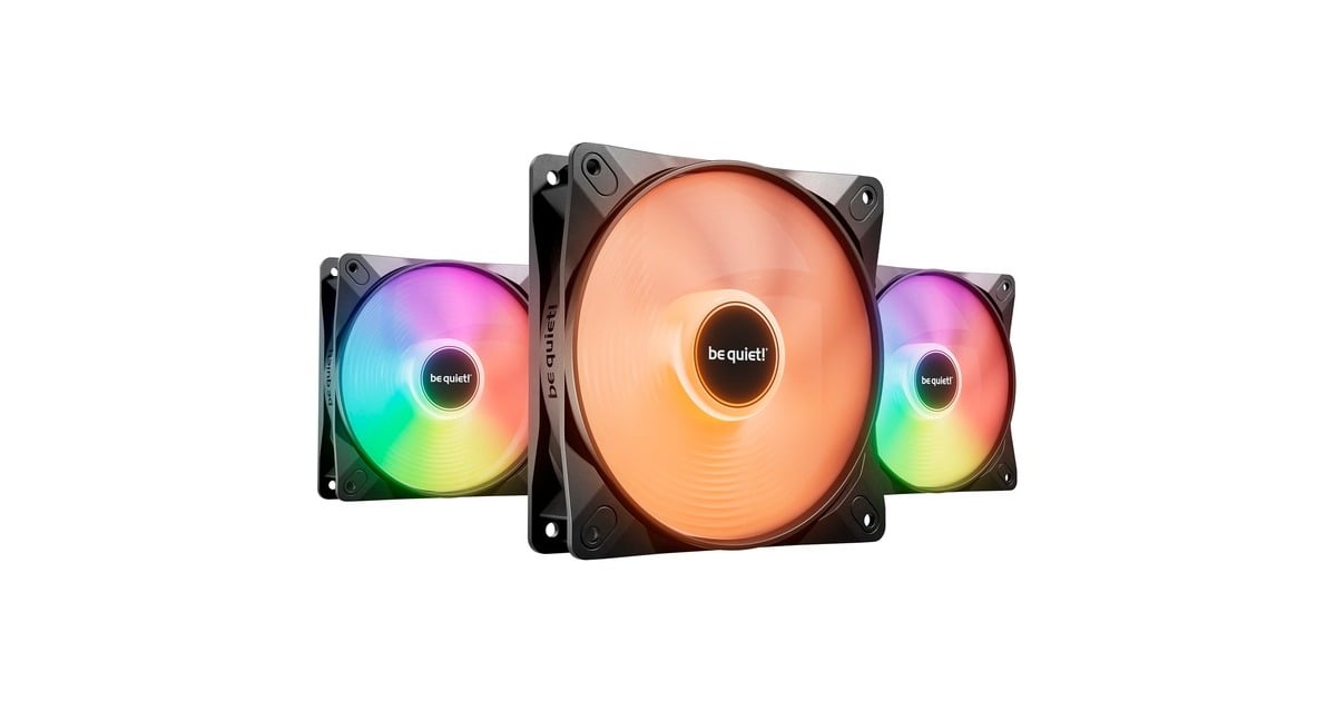 be quiet!Light Wings LX PWM RGB case fans  (Zwart, 3 stuks, 120 x 120 x 25 mm)