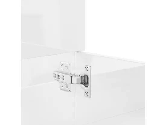 Ensemble de meubles de salle de bain 3 pcs blanc brillant