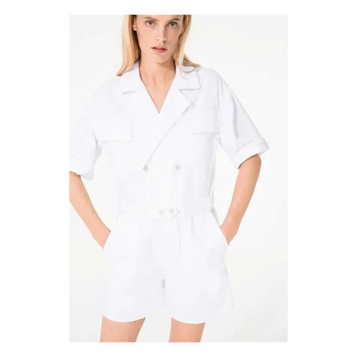 Margaux Lonnberg Combishort Jay Denim | Blanc
