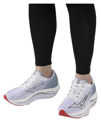 Chaussures de Running Mizuno Wave Rebellion Flash 2 Blanc Rouge Femme
