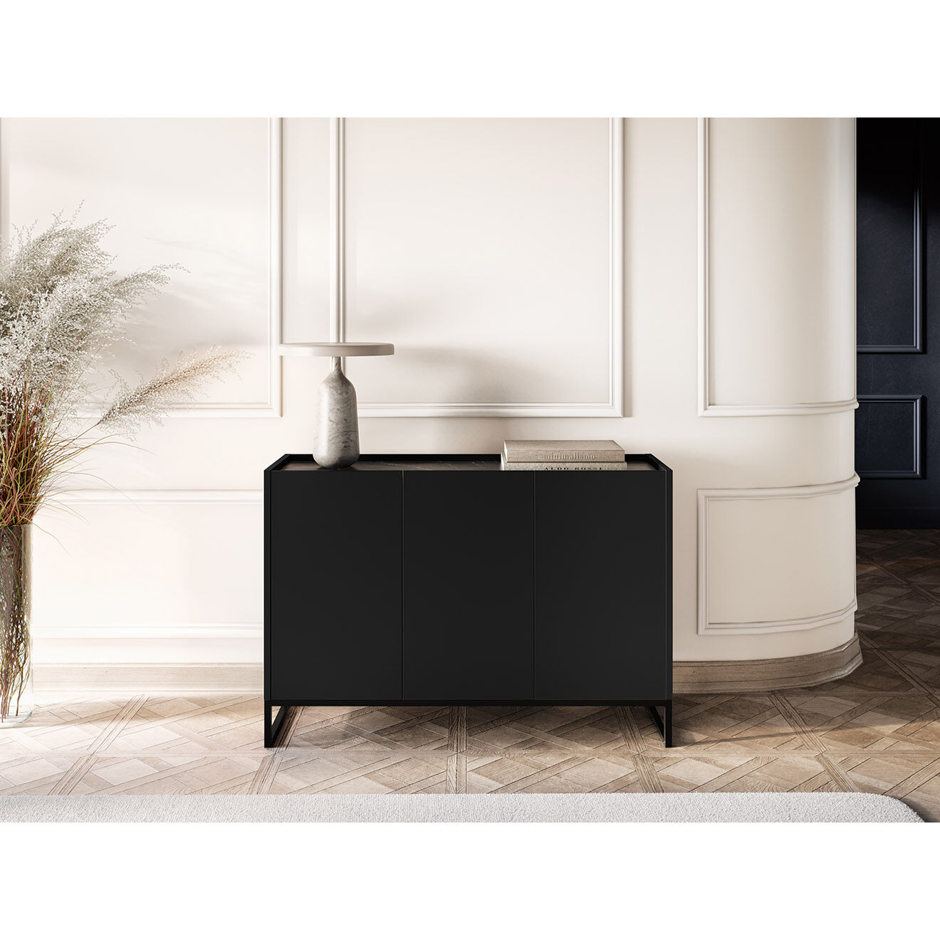 Windsor & Co Commode Helene noire - 120x40x80 cm