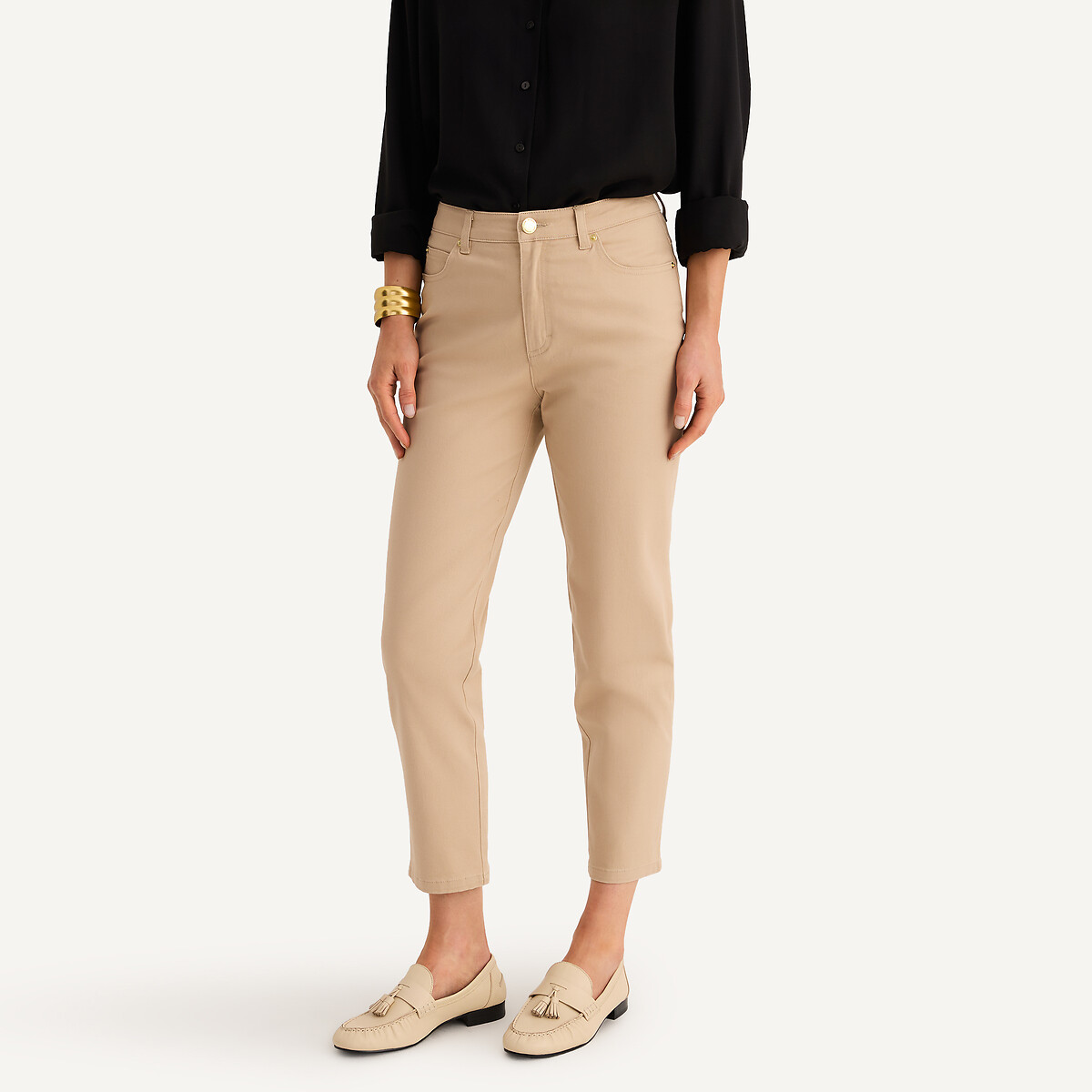 ANNE WEYBURN<br>Direita 7/8 broek, stretch katoen