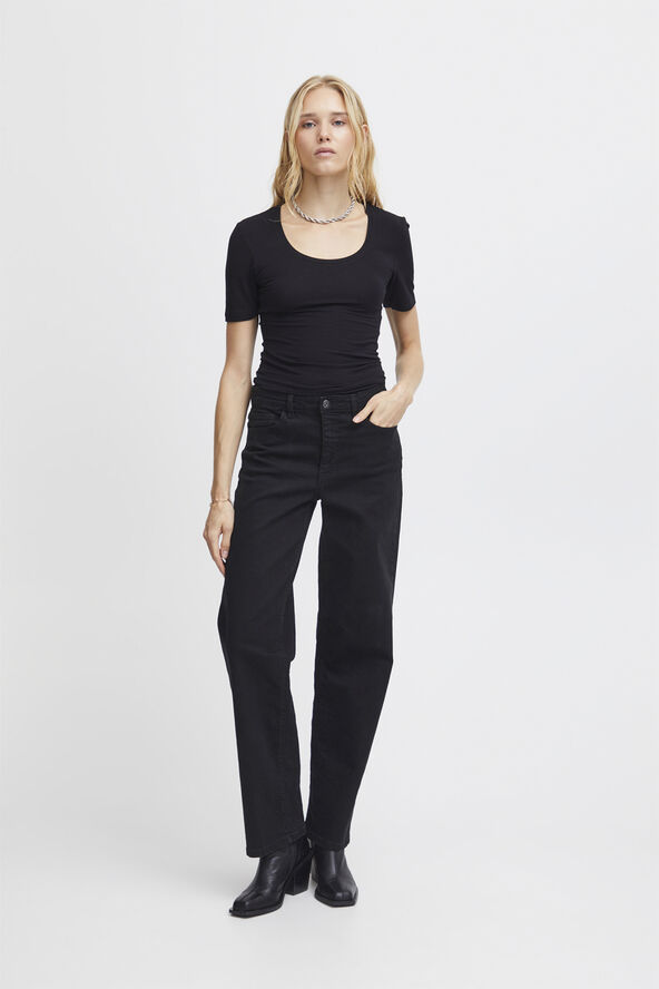 ICHI IHTWIGGY STRAIGHT LONG Black