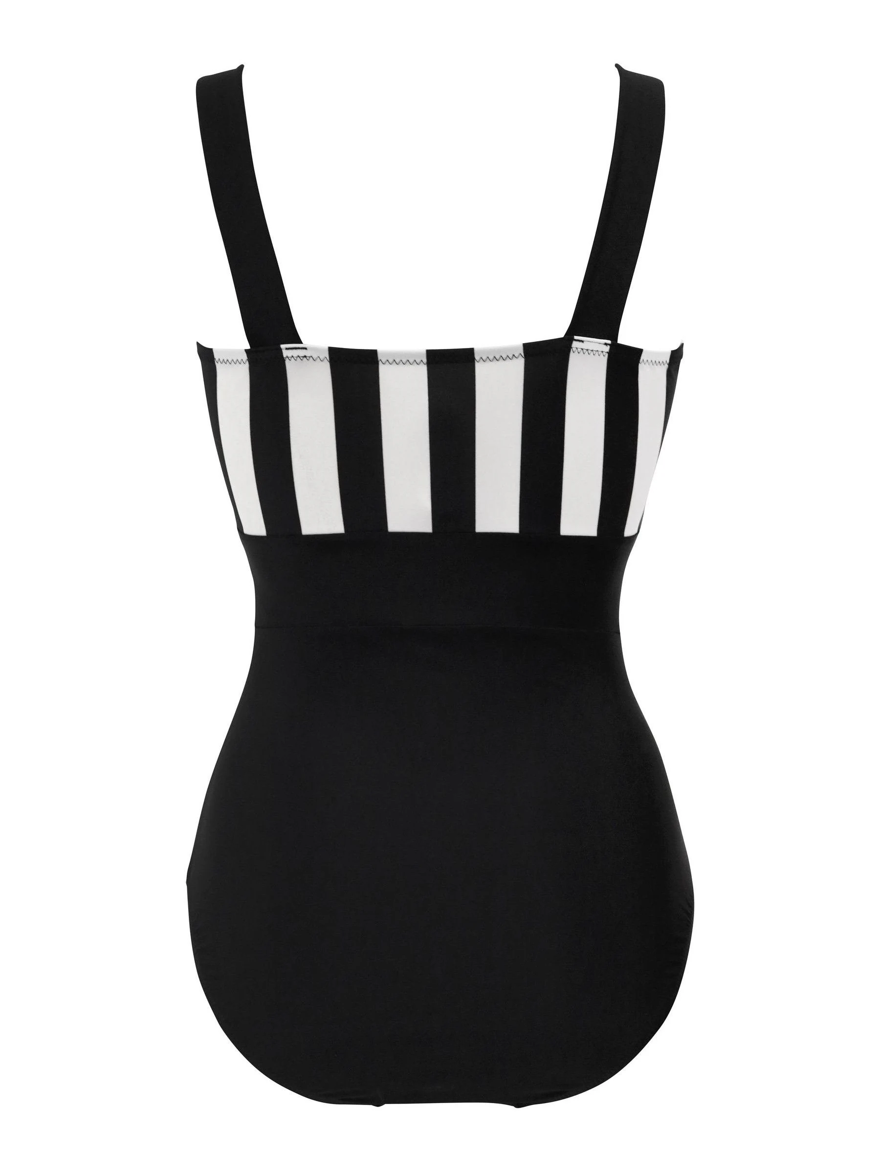 Zwart/wit - Pour Moi Palm Springs corrigerend badpak met kleurvlakken