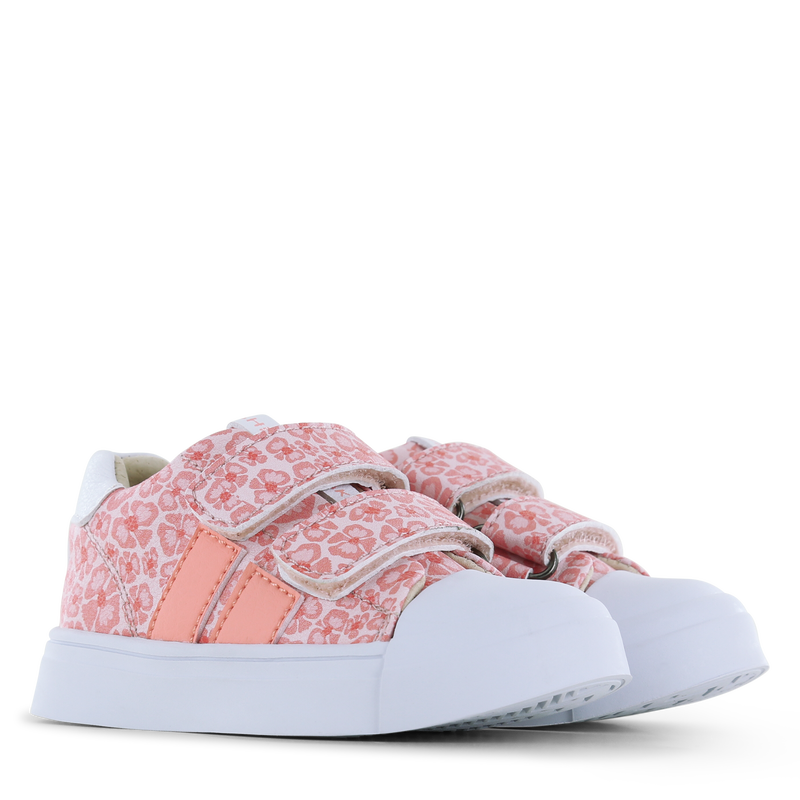 Shoesme sneaker met roze bloemenprint Microfiber leer | Meisjes schoenen