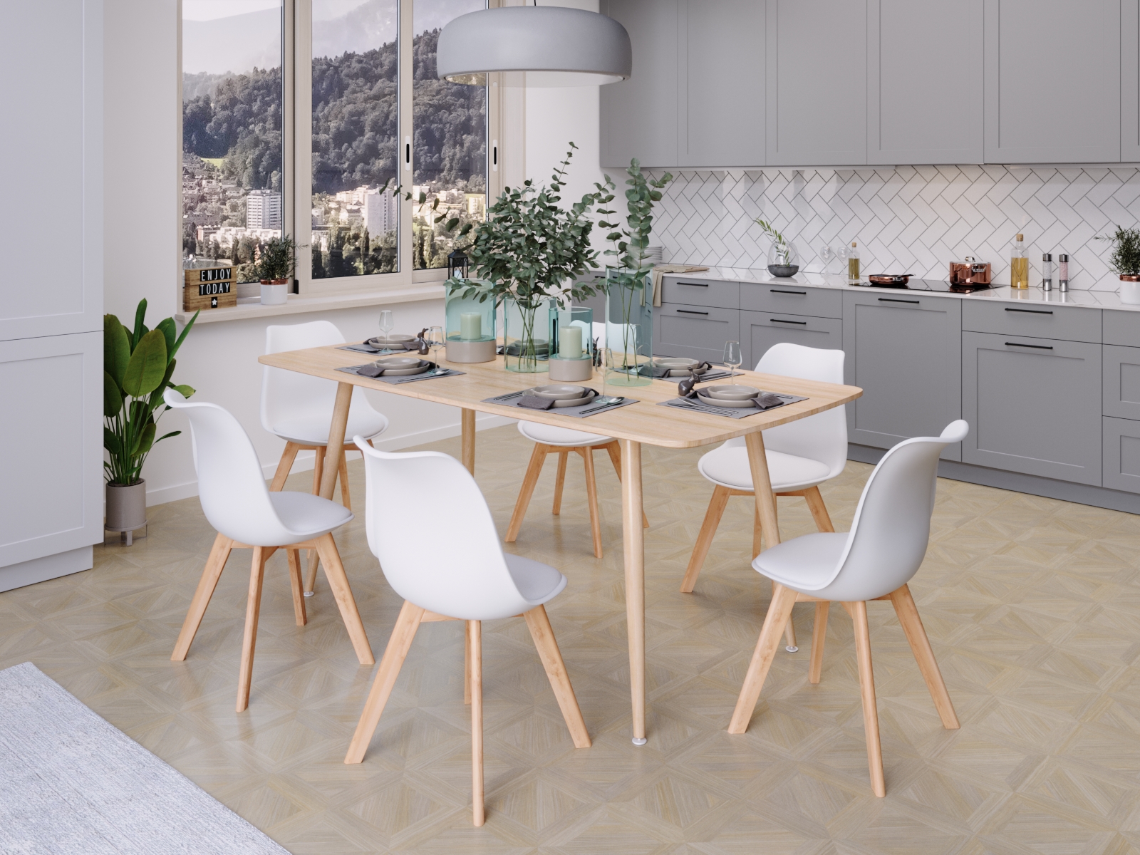 Esszimmerstuhl AMELIA 4er Set weiss