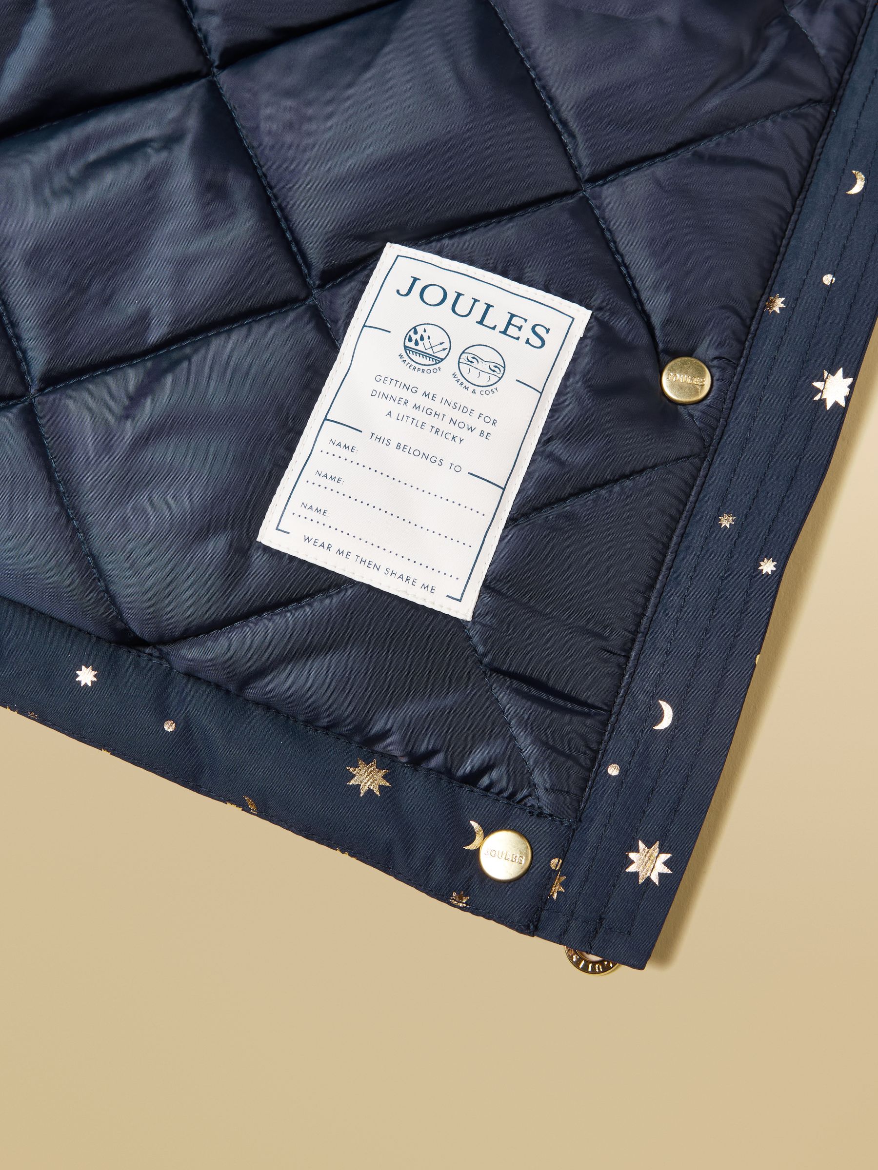 Donkerblauw - Joules Alix waterdichte parka voor meisjes