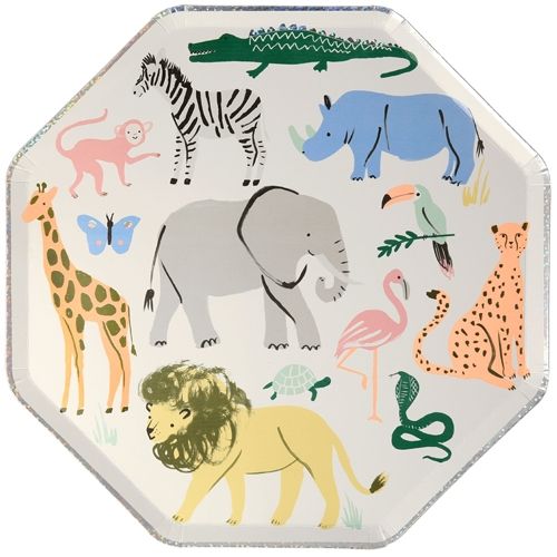 Meri meri bordjes safari - large - 8st