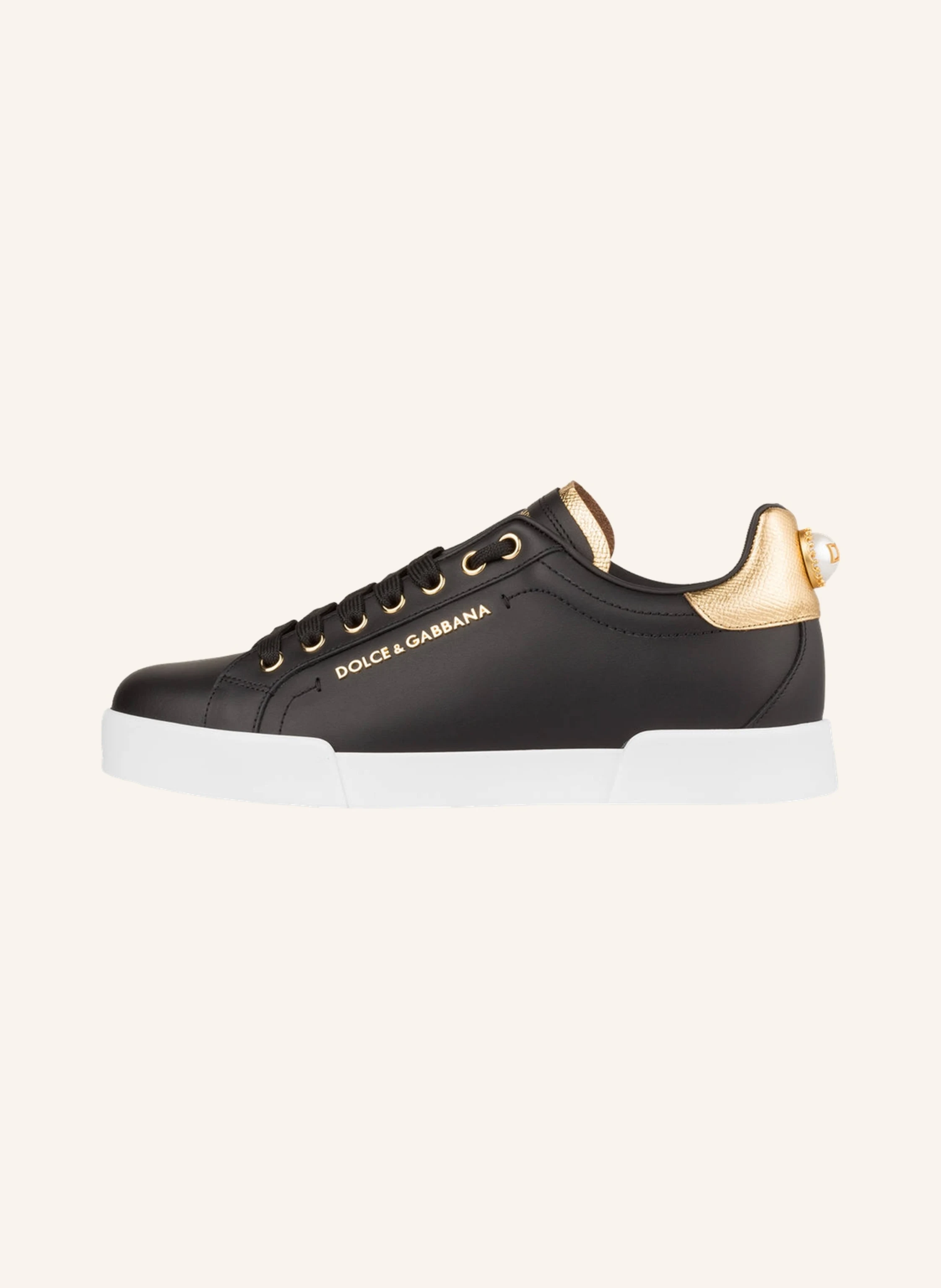 DOLCE & GABBANA Sneaker PORTOFINO mit Schmuckperle