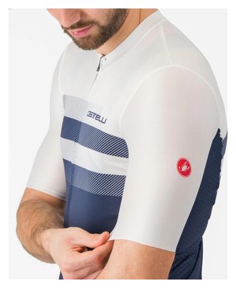 Maillot à Manches Courtes Simbolo Homme Bleu Blanc