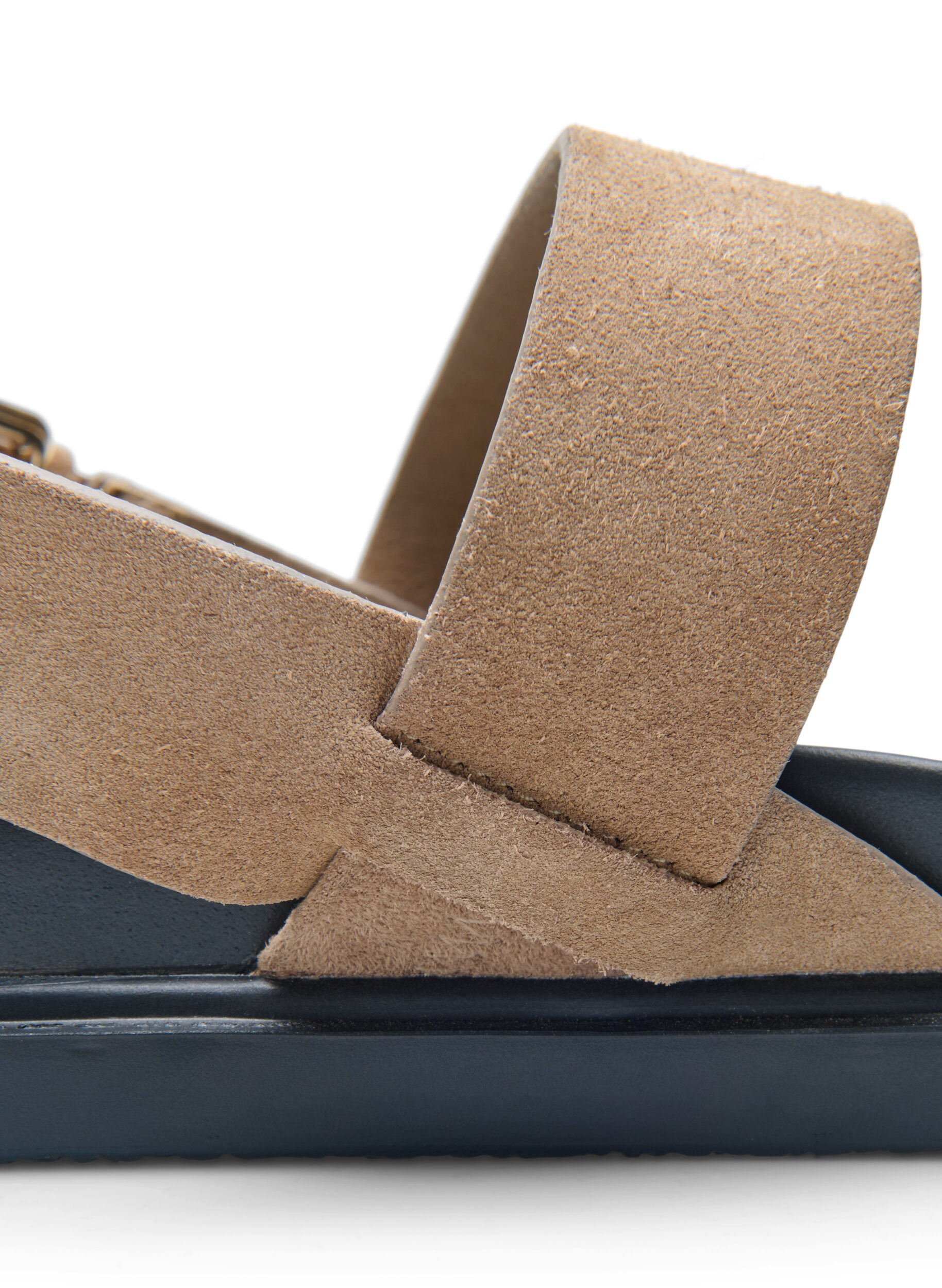 Wide fit sandal i ruskind