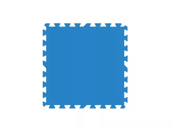 Lot de 9 Dalles de protection de sol en mousse bleu 50 x 50 cm ép 4 mm (tapis de sol pour piscine hors sol ou spa gonflable