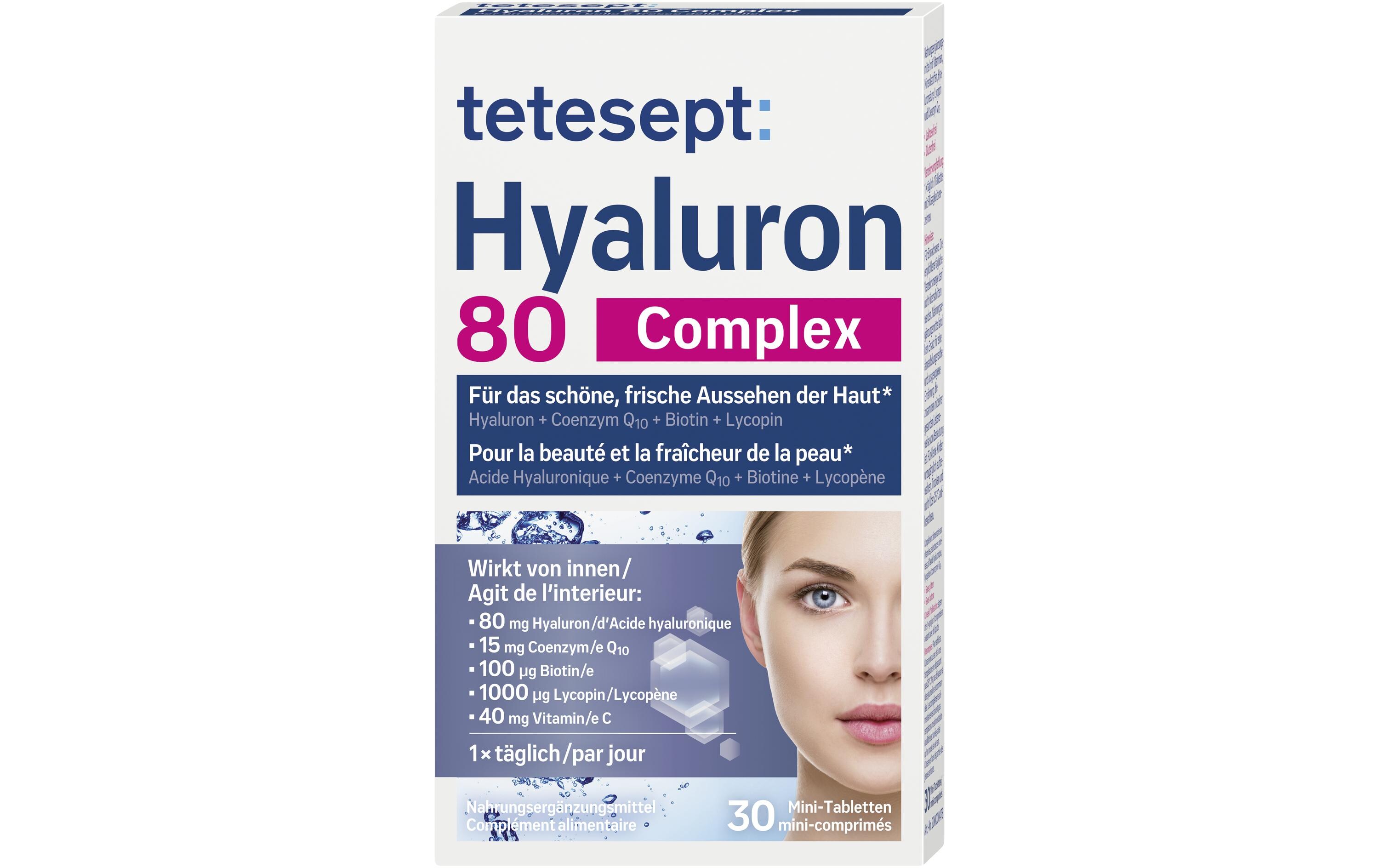 tetesept Hyaluron 30 TablettenNahrungsergänzungsmittel für Haut und Haare