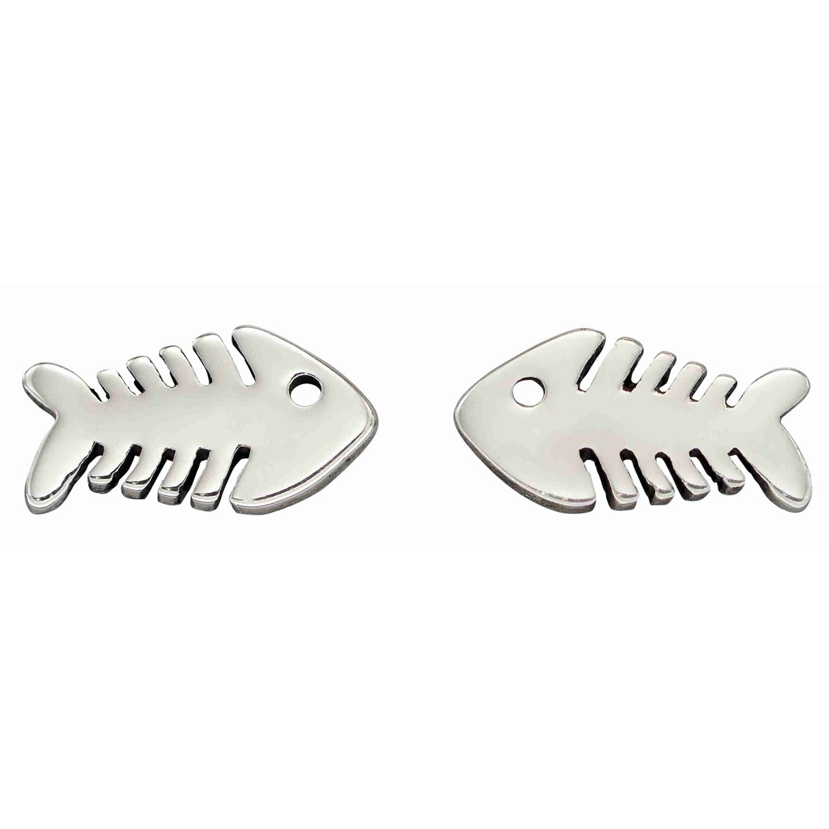 Boucle d'oreille poisson en argent 925/1000