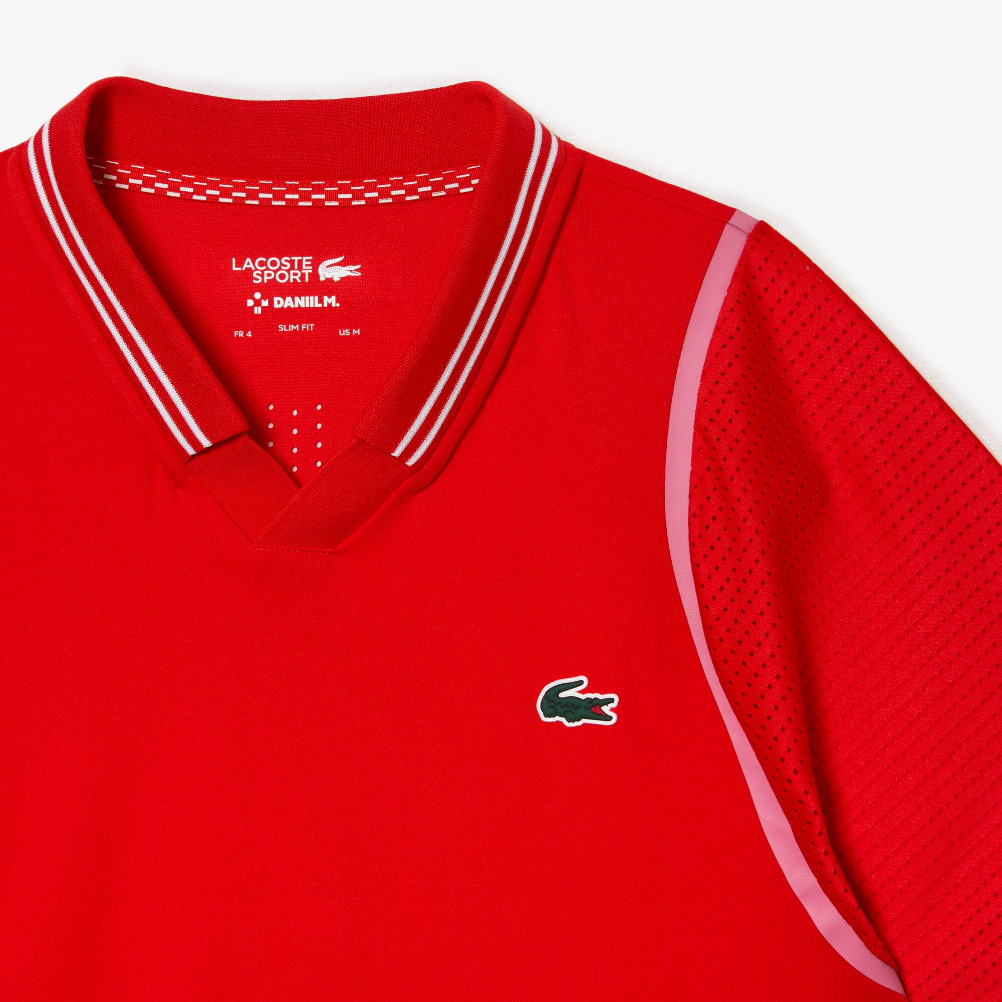 Polo homme Lacoste Tennis x Daniil Medvedev Manches Courtes - Rouge - Lacoste - Homme