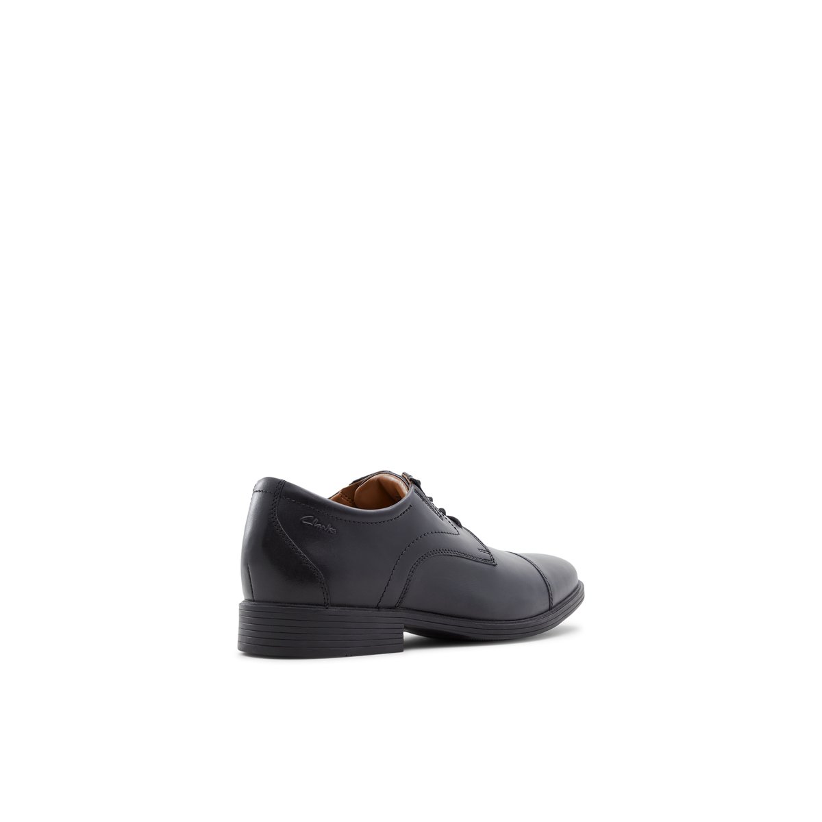 CLARKS-Whidon_cap-w-Avec lacets - Talon plat - Noir