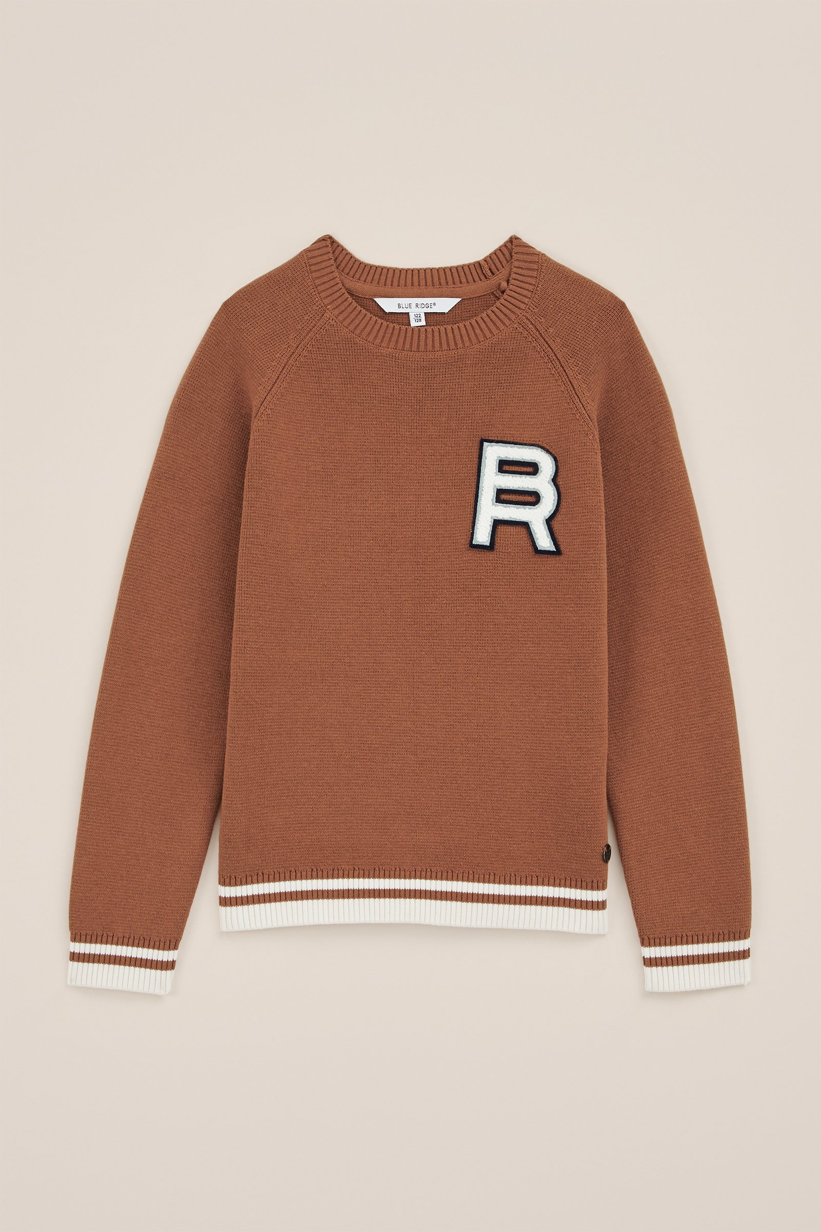 Jongens trui met embroidery logo Blue Ridge Bruin